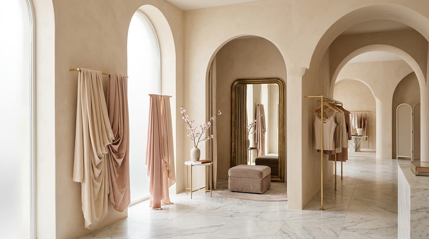 Luxury fashion atelier interior